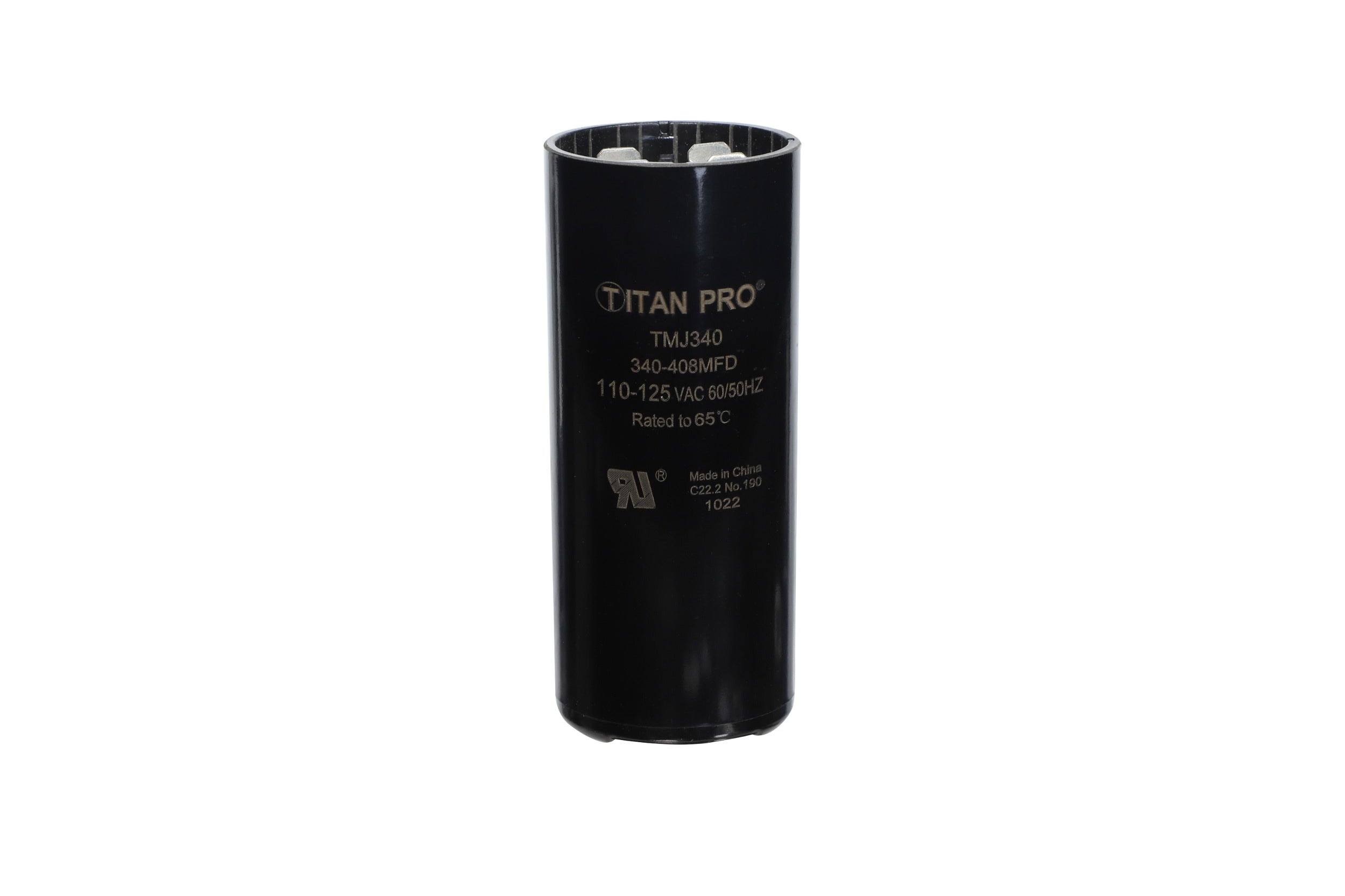 PACKARD Packard TMJ340 Start Capacitor 340-408 MFD 110-125V (Round 1.5 x 1.5 x 3.5 in)