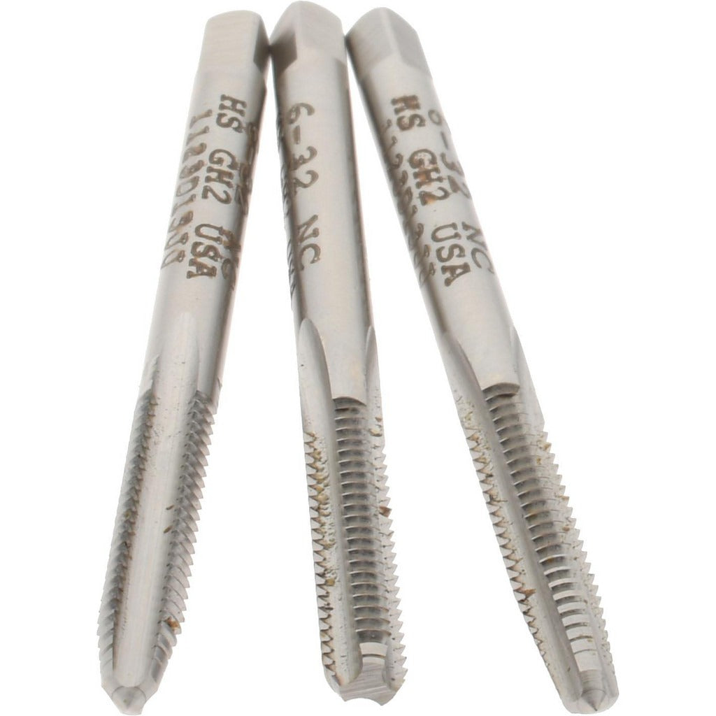 HERTEL Hertel K008966AS Tap Set 6-32 Unc 3 Flute Hss Bright