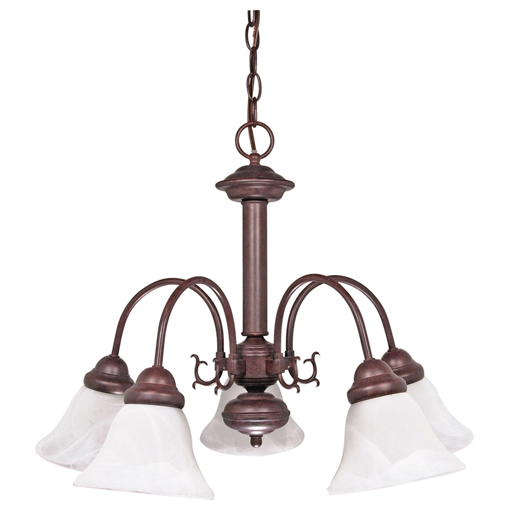 SATCO 60/183 Ballerina Transitional Chandelier, (5) A19 Incandescent Lamp, 120 VAC, Old Bronze Housing