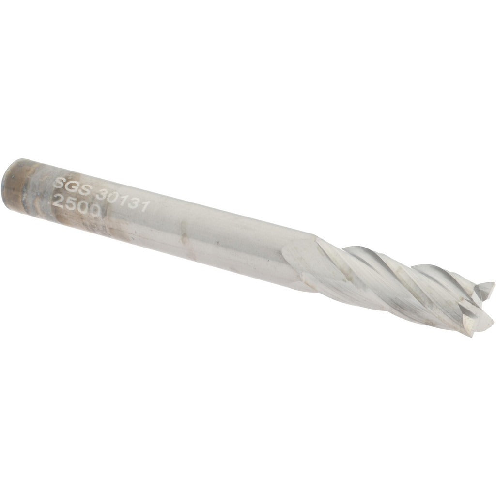 KYOCERA SGS PRECISION TOOLS Sgs 30131 Square End Mill 1/4 in 4 Flute Solid Carbide