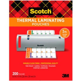 3M 3M TP3854200 Thermal Laminating Pouches 3 Mil 200 Pack