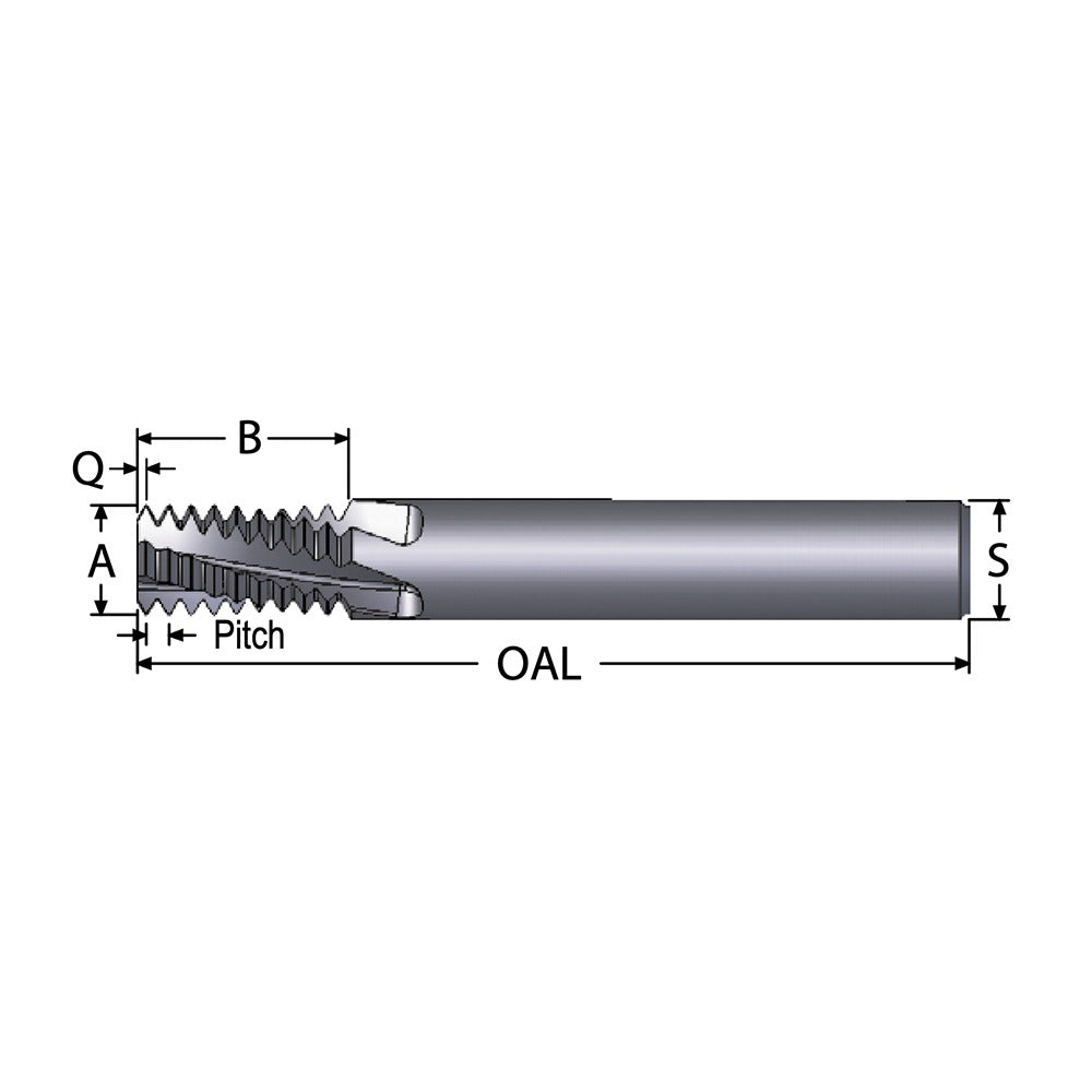 SCIENTIFIC CUTTING TOOLS Scientific Cutting Tools TMI6.0-1.00-HA Thread Mill M6x1.00