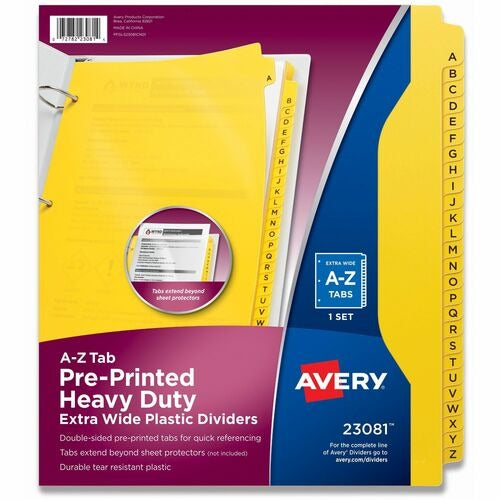 AVERY Avery AVE23081 Extra-wide A-z Binder Dividers 26-tab