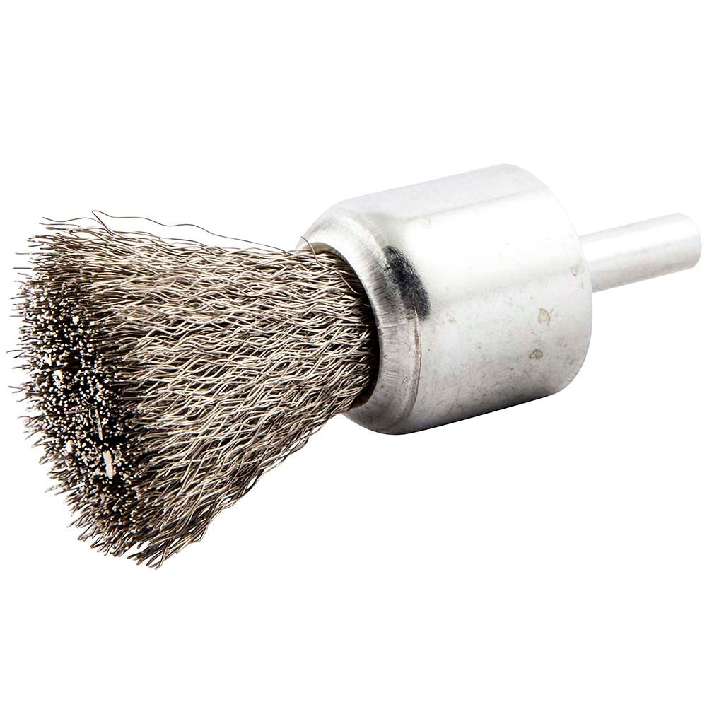 NORTON Norton 66252838838 End Brush 1 in Stainless Steel Crimped Wire