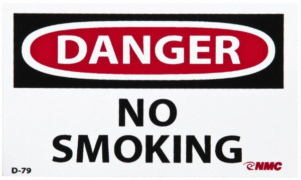 ACCUFORMNMC Accuformnmc D79AP Danger No Smoking Label 5x3 Vinyl