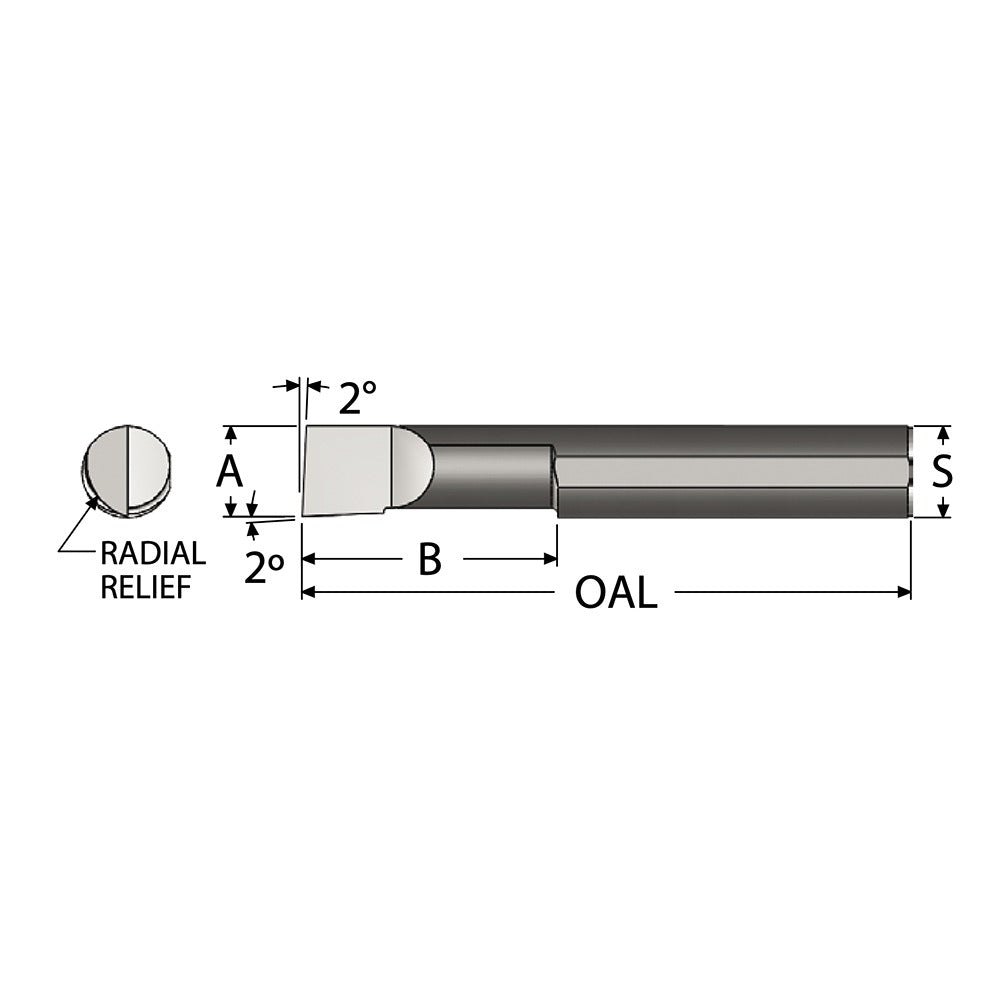 SCIENTIFIC CUTTING TOOLS Scientific Cutting Tools BB62A Radial Relief Boring Bar