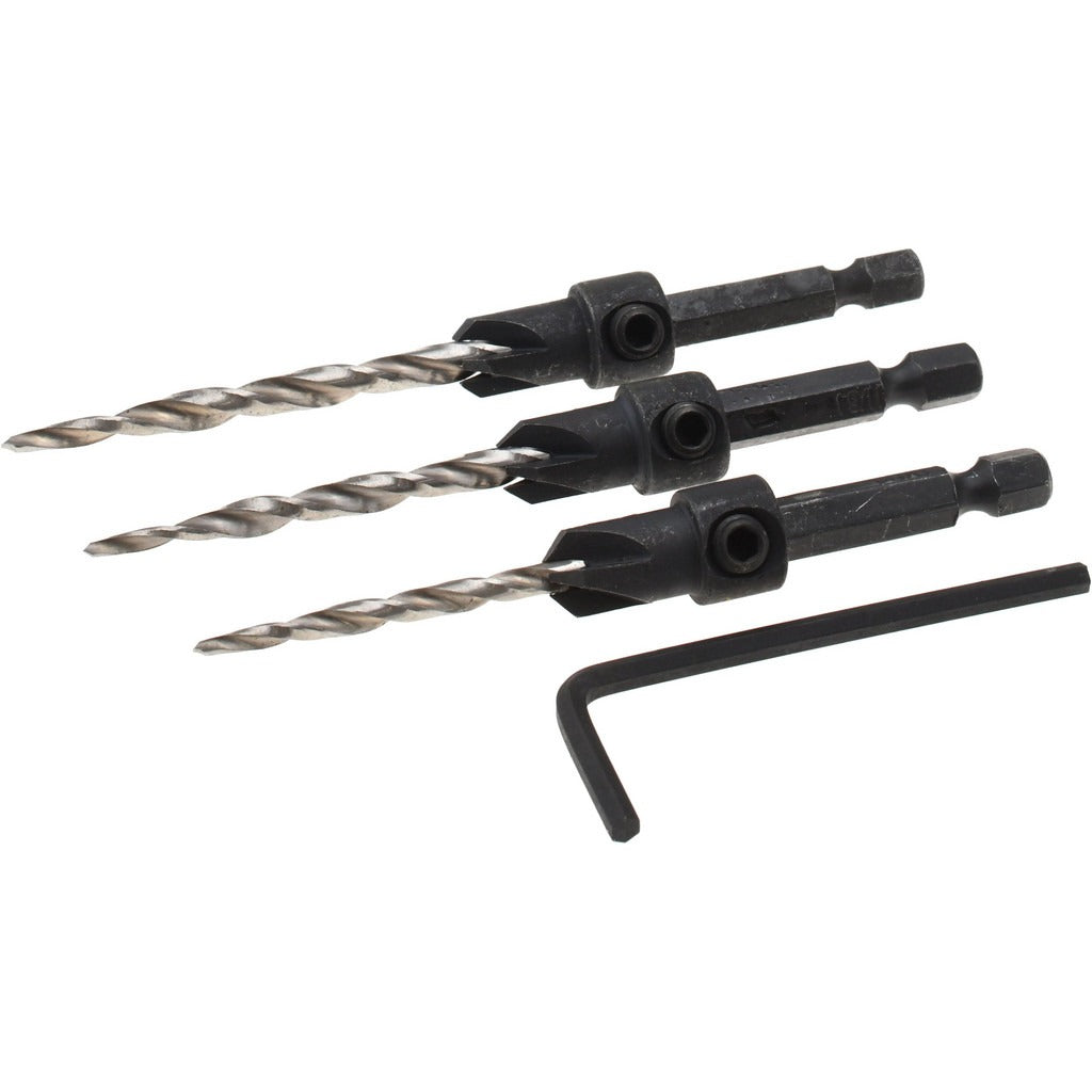 DEWALT Dewalt DW2535 Countersink Set 3 Pc 4 Flute High-speed Steel