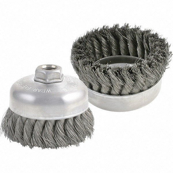 BRUSH RESEARCH MFG Brush Research Mfg. BUS314 Knotted Cup Brush 3 Inch Carbon Steel