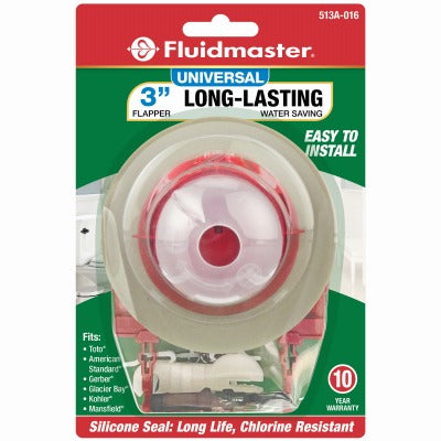 FLUIDMASTER Fluidmaster Inc 513A-016-P4 Universal Toilet Flapper 3 in