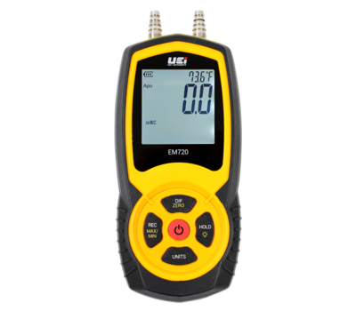 UEI TEST INSTRUMENTS UEI EM720 Hi-Res Differential Manometer +/- 80 In. Wc.