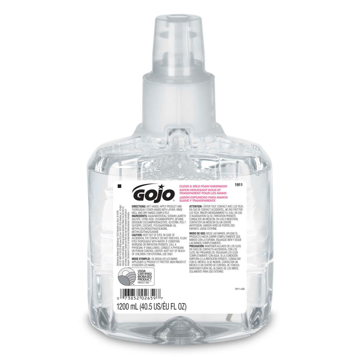 GOJO Gojo GOJ191102 Mild Foam Handwash (1200 mL Cartridge) 1911-02
