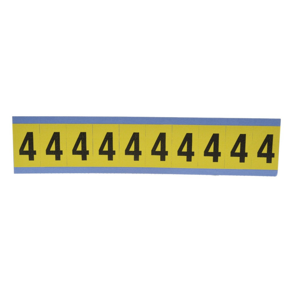 STRANCO Stranco SB4-4 Number Label 4 Inch Yellow Vinyl