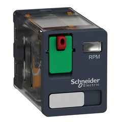 Schneider Electric RPM21B7 Plug-In Relay 24 VAC 15 Amp 2NO 2NC Din Rail Mount