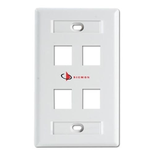 SIEMON Siemon Company KFP-S-04-02-S Keystone Faceplate 4 Port