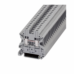 Eaton XBUT4 600 Volt 30 Amp 26 to 10 AWG Screw Terminal Gray Polyamide Standard Feed-Through Terminal Block