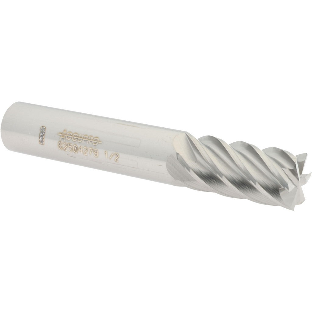 ACCUPRO Accupro 12183863 Square End Mill 1/2 in 6 Flute Solid Carbide