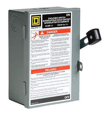SQUARE D Square D L211N 30A Light Duty Safety Switch 120/240V