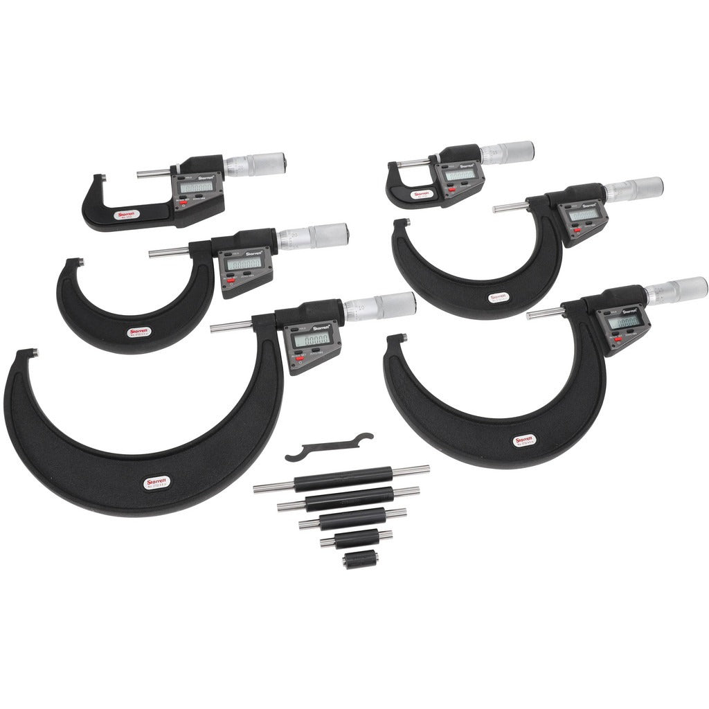 STARRETT Starrett 12727 Electronic Outside Micrometer Set 0-6 in