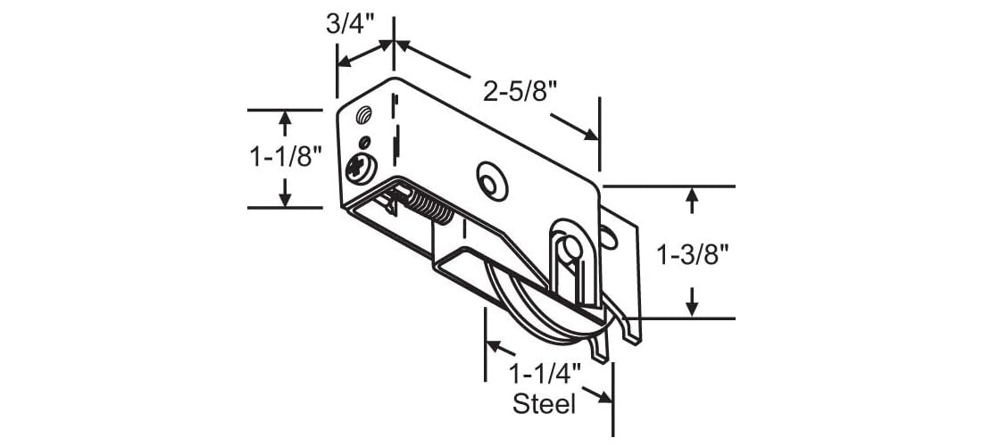 STRYBUC Strybuc 9-238 Patio Door Steel Roller Assembly