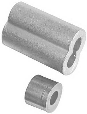 NATIONAL HARDWARE National Mfg N283-861 3/16 in Aluminum Ferrules Stops 2 Pack