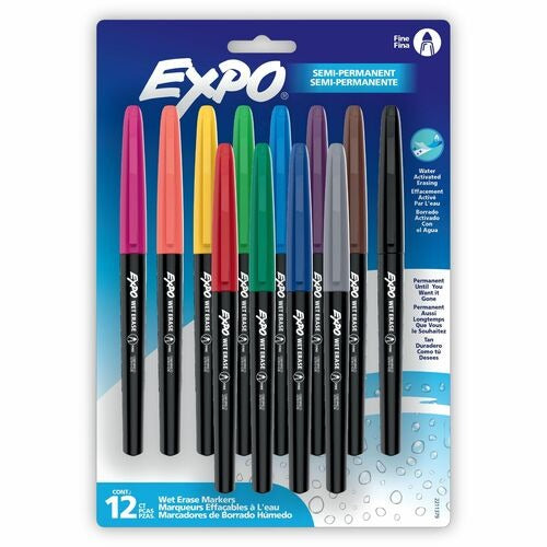 SHARPIE Newell Brands SAN2211379 Wet-erase Markers White Fine Tip