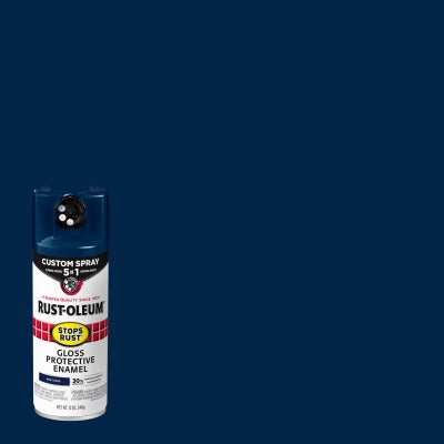 RUST-OLEUM Rust-oleum 376904 Stops Rust 5-in-1 Spray Paint Navy Blue 12 Oz