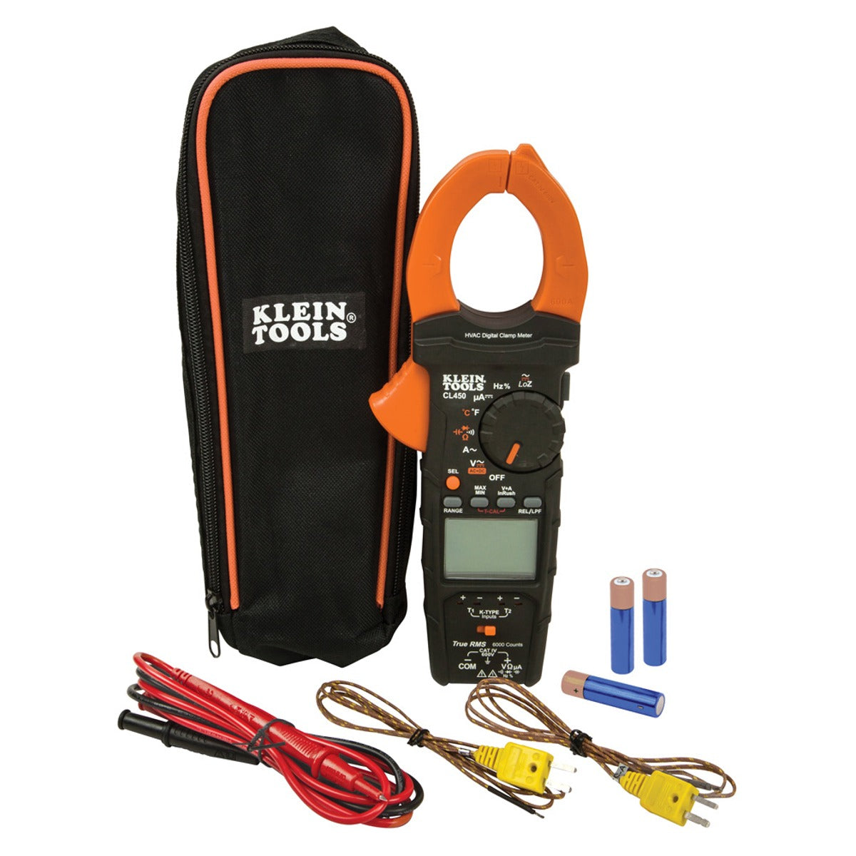 KLEIN TOOLS Klein Tools CL450 HVAC Clamp Meter with Differential Temperature 1000V (1 Pack) CL450
