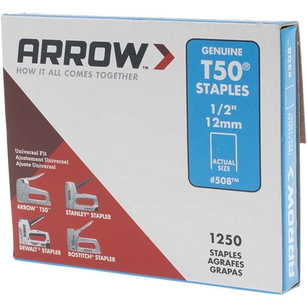 ARROW Arrow 50824 Heavy-duty Staples 1/2 in Leg 1250 Pack