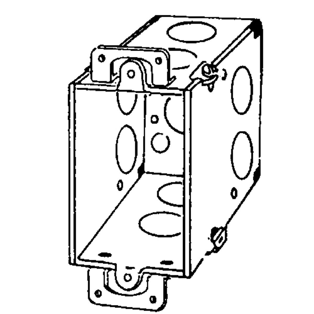 APPOZGCOMM 333D Features:Gangable, With 1/2 IN Conduit Knockout, Standard:UL E18095, Number Of Outlet:9, Material:Steel, Size:2 X 3.5 X 3IN, Cubic Capacity:18CI