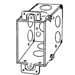 APPOZGCOMM 333D Features:Gangable, With 1/2 IN Conduit Knockout, Standard:UL E18095, Number Of Outlet:9, Material:Steel, Size:2 X 3.5 X 3IN, Cubic Capacity:18CI