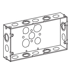 APPOZGCOMM 3G5075S Boxes General Purpose Multigang Switch Box Type: 1-7/8 Deep with Knockouts Three Gang 8-5/8 Wide