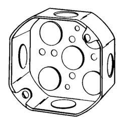 APPOZGCOMM 4O-1/2 4 Octagon Boxes Conduit Knockouts Sides 4 1/2 Bottom 5 1/2