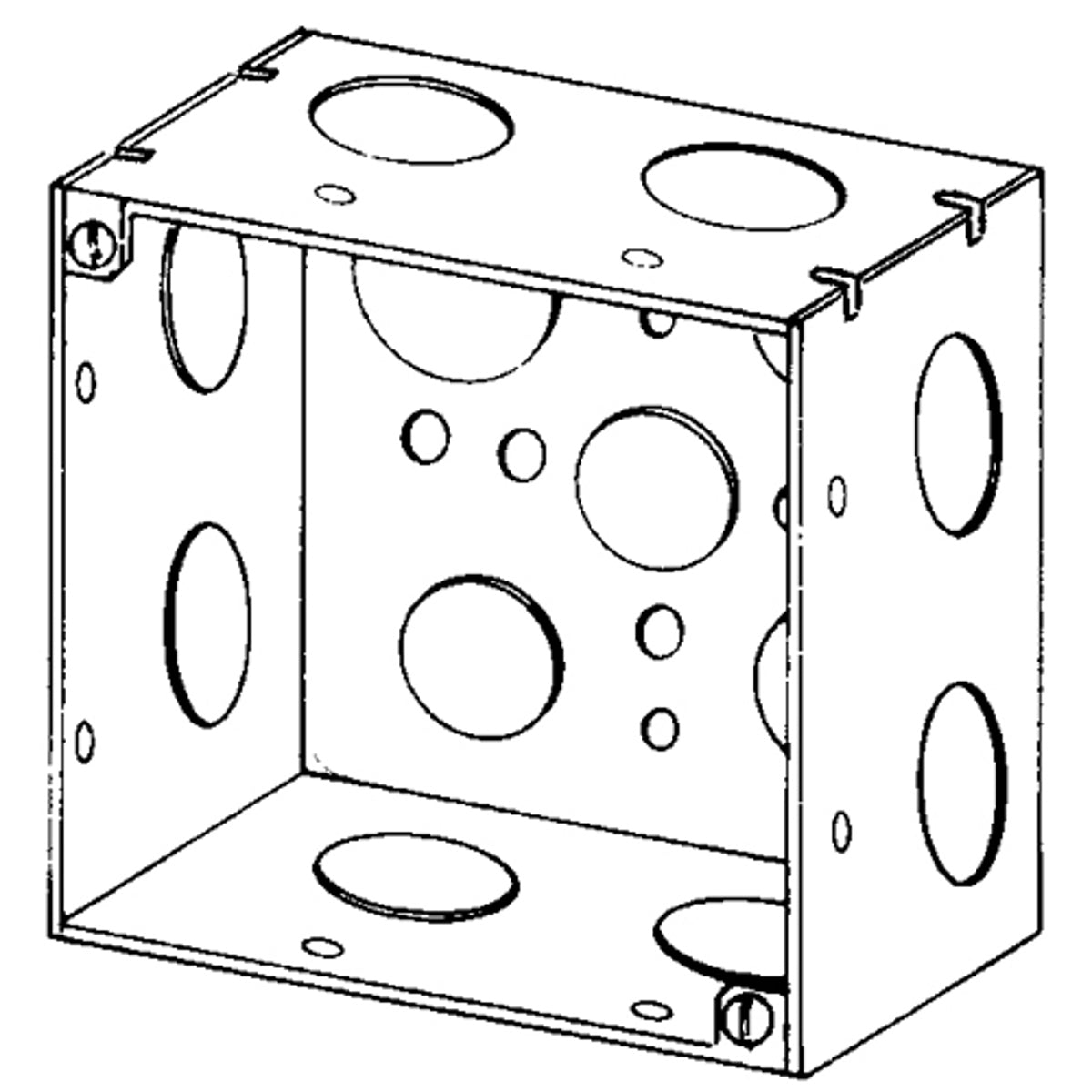 APPOZGCOMM 4SD-3/4 Features:With 3/4 And 1/2 IN Conduit Knockout Standard:UL E18095 Number Of Outlet:13 Material:Steel Size:4 X 4 X 2.125IN Cubic Capacity:30.3CI