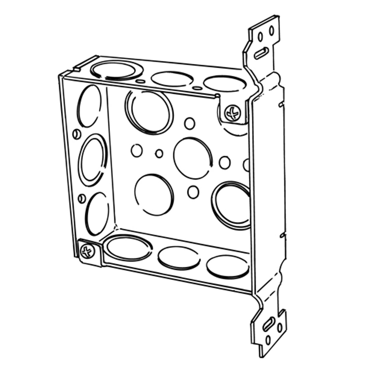 APPOZGCOMM 4SVB-EK-PL Boxes, 4 Square, 1-1/2 Deep, Steel