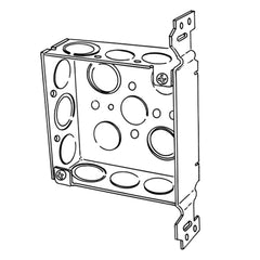 APPOZGCOMM 4SVB-EK-PL Boxes, 4 Square, 1-1/2 Deep, Steel