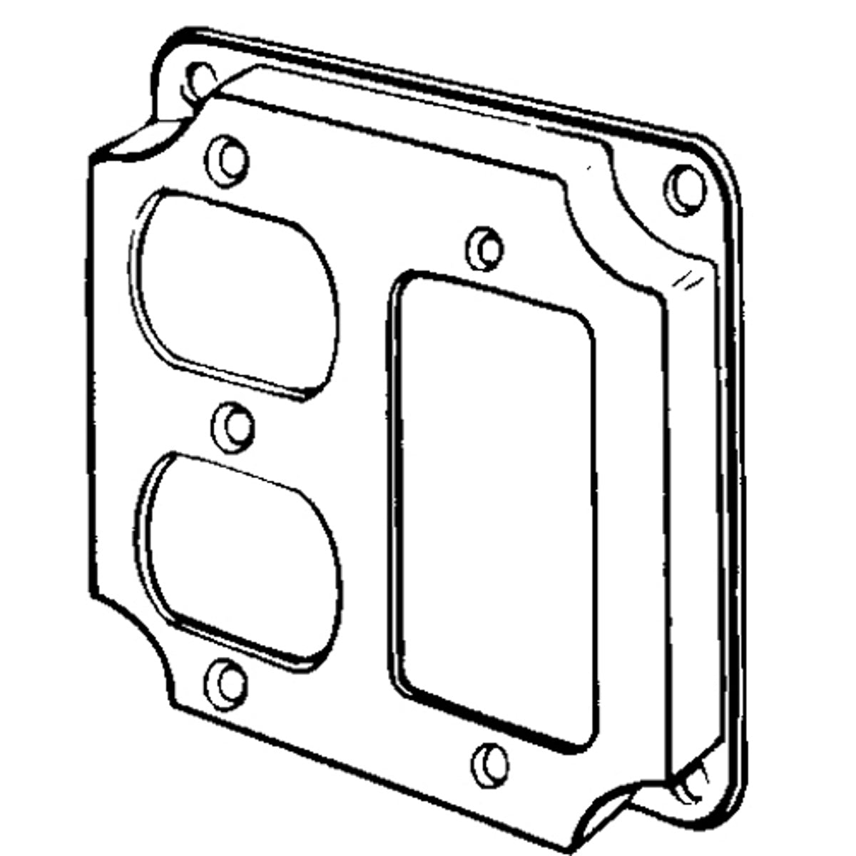 APPOZGCOMM 8373N Square Raised Surface Cover 4 X 4 X 0.5