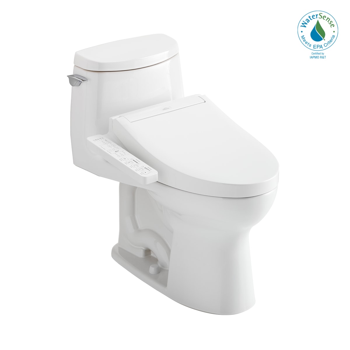 Toto MW6043074CUFG#01 WASHLET+ UltraMax II 1G One-Piece Elongated 1.0 GPF Toilet and WASHLET+ C2 Bidet Seat