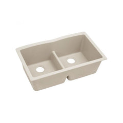 Elkay ELGDULB3322BQ0 Quartz Classic 33 x 19 x 10 Equal Double Bowl Undermount Sink with Aqua Divide