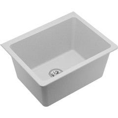 Elkay ELGU251912PDWH0 Quartz Classic 25 x 18-1/2 x 11-13/16 Undermount Laundry Sink with Perfect Drain White