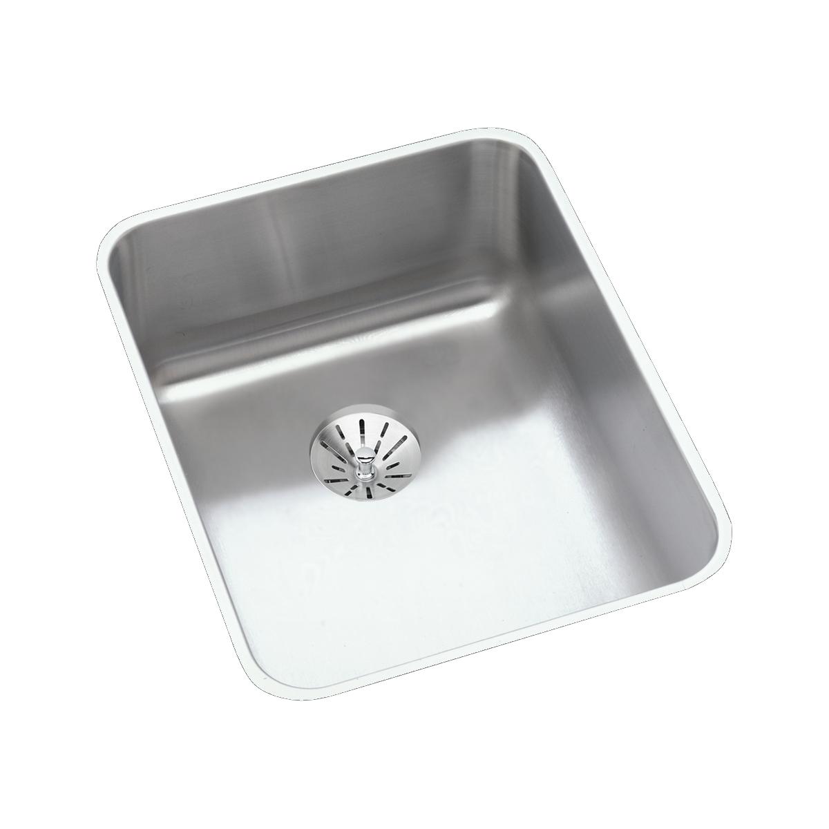 Elkay ELUHAD141845PD Lustertone Classic Stainless Steel 16-1/2 x 20-1/2 x 4-3/8 Single Bowl Undermount ADA Sink w/Perfect Drain