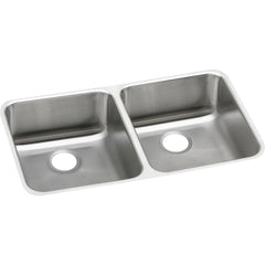 Elkay ELUHAD311845 Lustertone Classic Stainless Steel 30-3/4 x 18-1/2 x 4-3/8 Equal Double Bowl Undermount ADA Sink