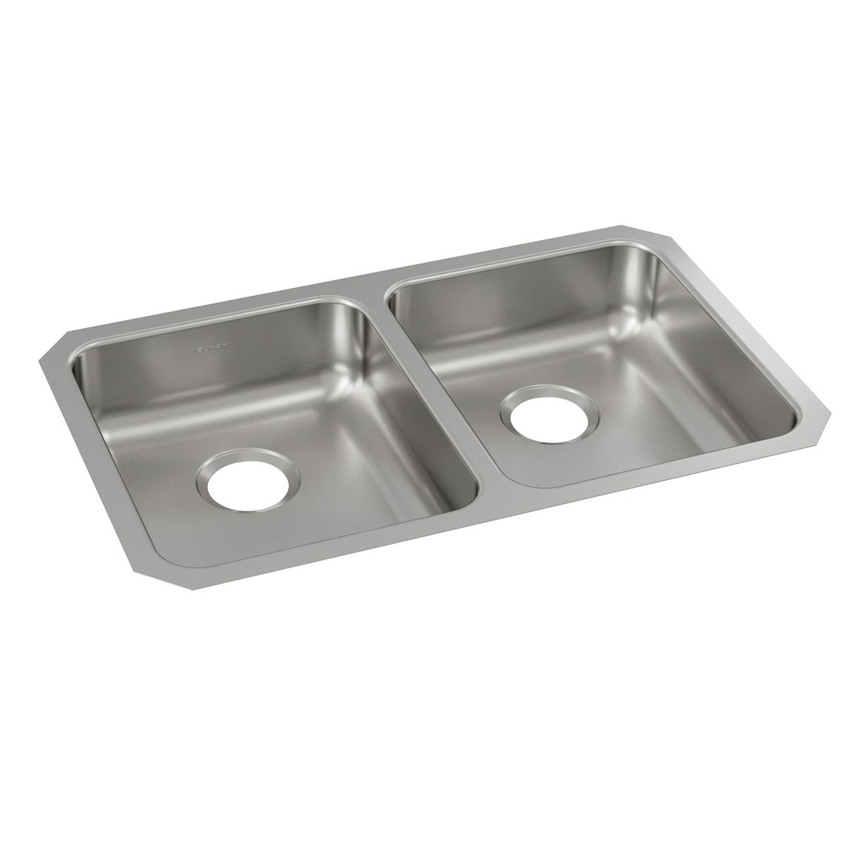 Elkay ELUHAD311855 Lustertone Classic Stainless Steel 30-3/4 x 18-1/2 x 5-3/8 Equal Double Bowl Undermount ADA Sink