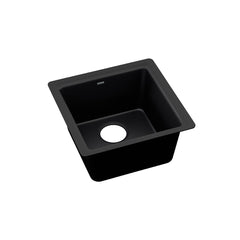 Elkay ELX1616CA0 Luxe Drop-In/Undermount Sink Caviar 15-3/4 x 15-3/4 x 7-11/16