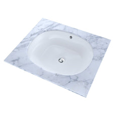 Toto LT483G#01 Maris 17-5/8 x 14-9/16 Oval Undermount Bathroom Sink with CEFIONTECT, Cotton White