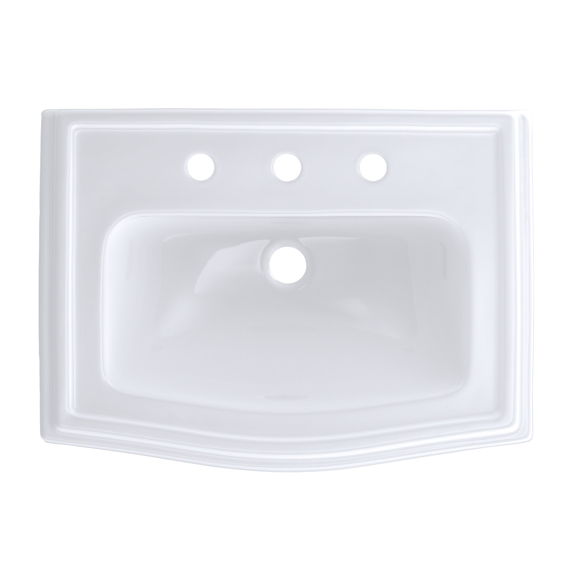 Toto LT781.8#01 Clayton 8 Inch Widespread Self-Rimming Bathroom Sink Cotton White