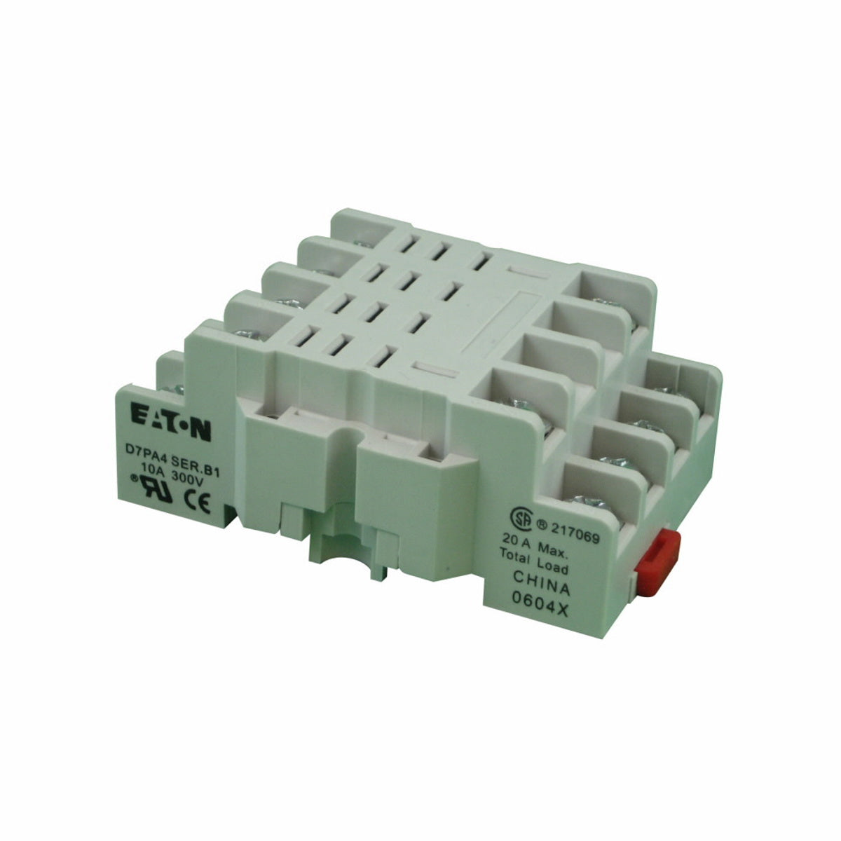 EATON D7PA4 SOCKET RLY 250 VAC/125 VDC 10A 4 D7 SERIES RELAY SOCKET