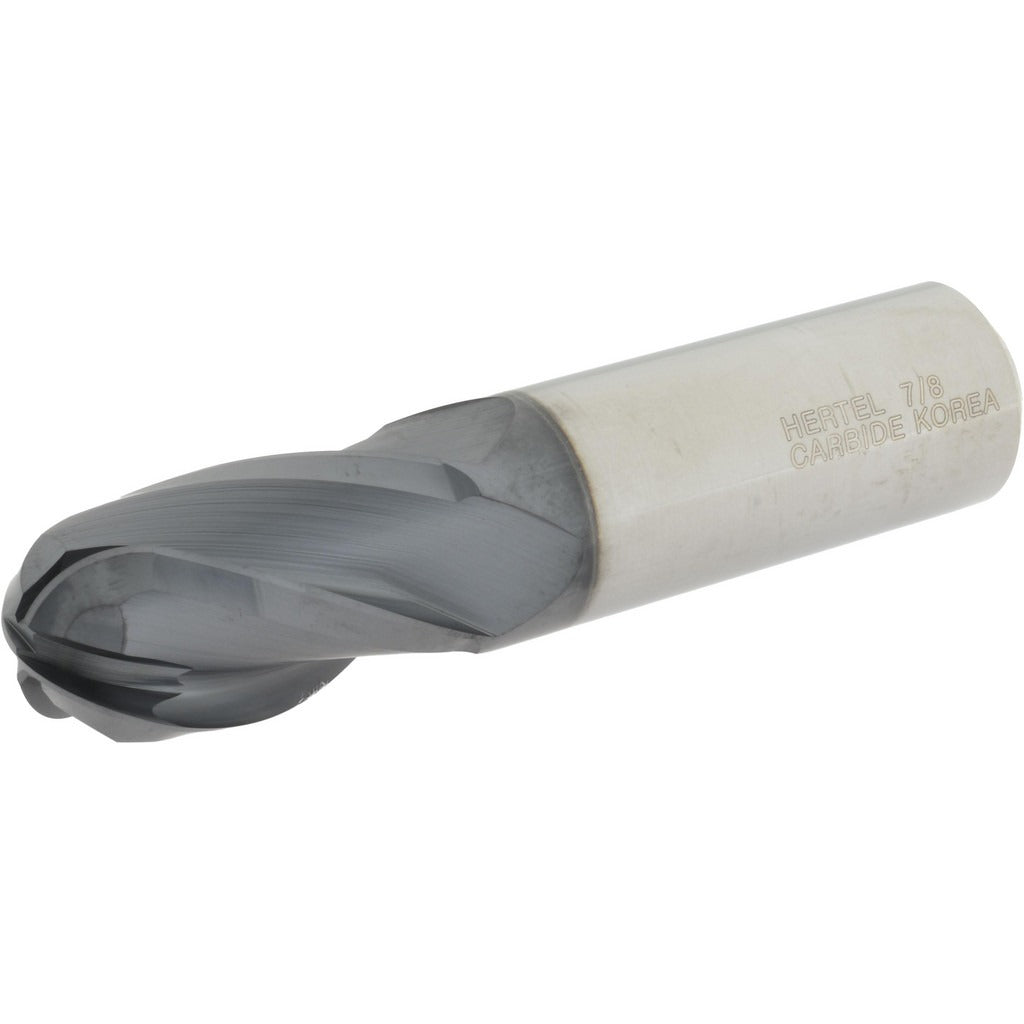 HERTEL Hertel EM250056 Ball End Mill 0.875 in 4 Flute Altin Carbide