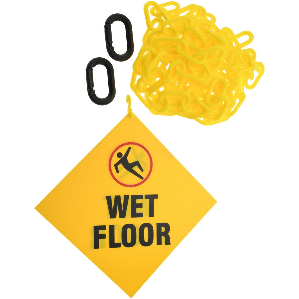 PRO-SAFE Pro-safe PS-7412WF Wet Floor Sign Kit 12 Foot Plastic