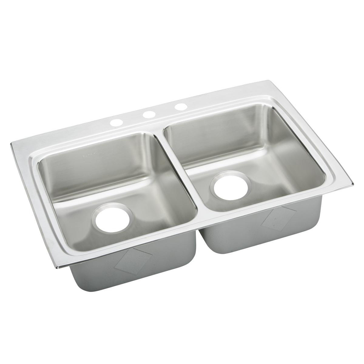 BSC PREFERRED Bsc Preferred LRADQ3322651 Double Bowl Drop-in Sink 33x22