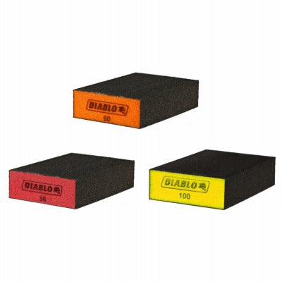 DIABLO Freud DFBBLOCAST03G Flat Edge Sanding Block 3 Pack